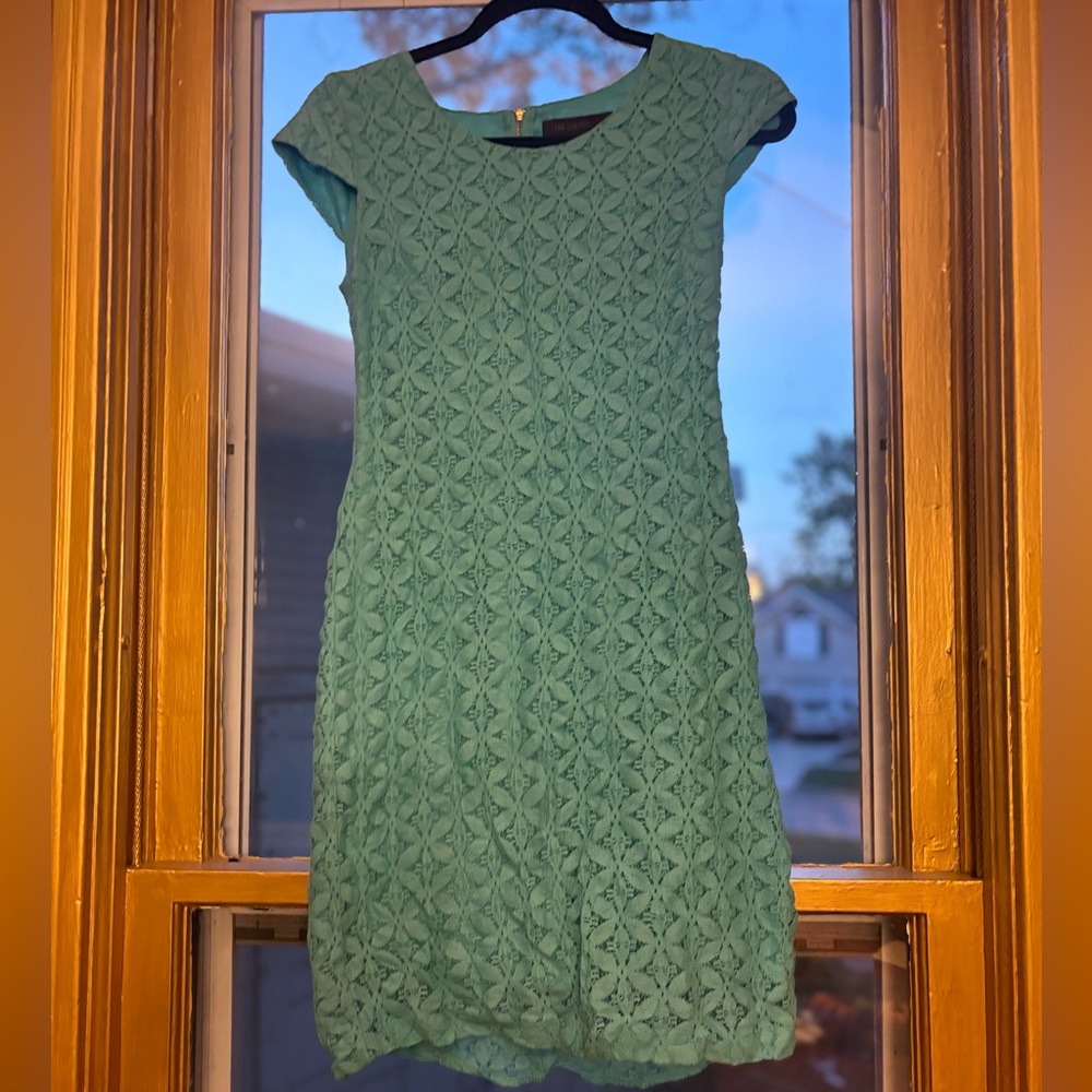 Blue lace dress